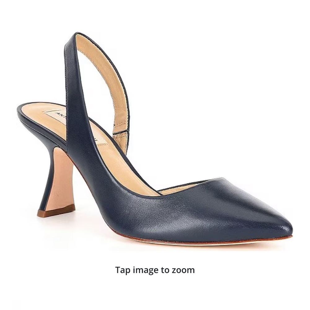 Sling back pump